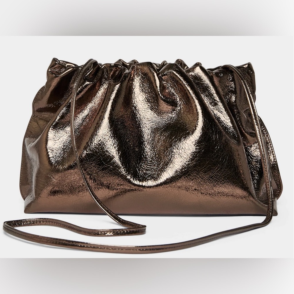 A-esque Metallic Bronze Women's Clutch or Crossbody Bag